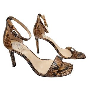 Vince Camuto Lauralie Faux Snakeskin Strappy Heels